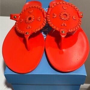 Jack Rogers Vibrant Red Heart Sandals